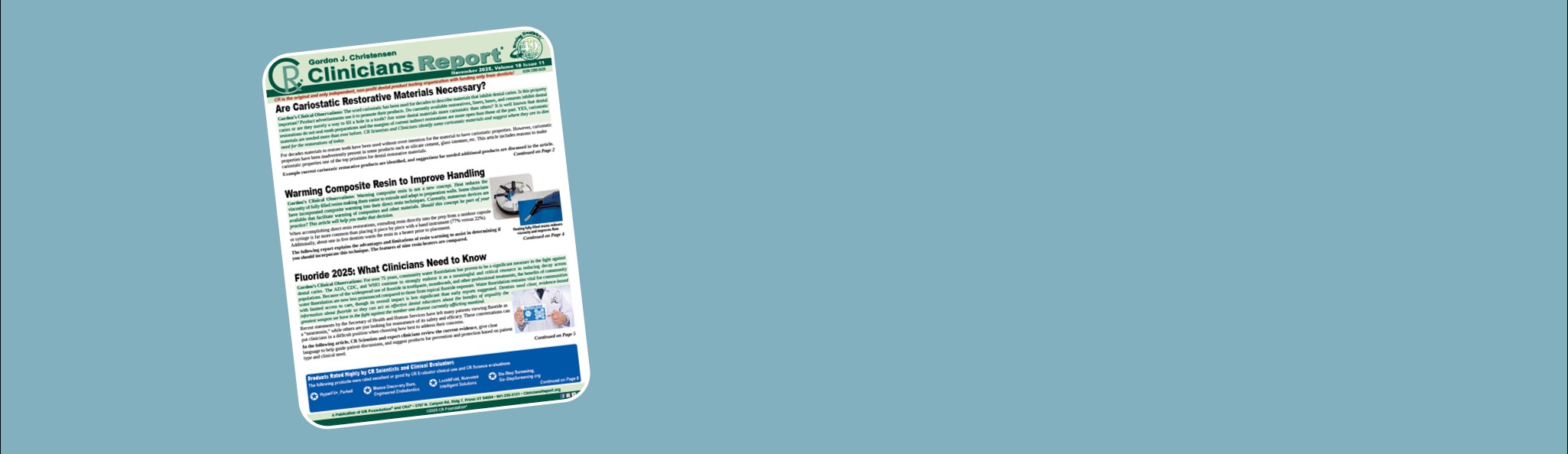 Image of the front page of the Clinicians Report November 2025