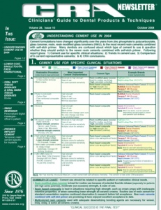 CRA Newsletter October 2004, Volume 28 Issue 10 - 200410 - Dental Reports