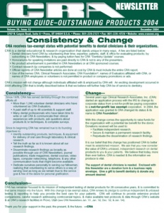 Buying Guide: CRA Newsletter December 2004, Volume 28 Issue 12 - 200412 - Dental Reports