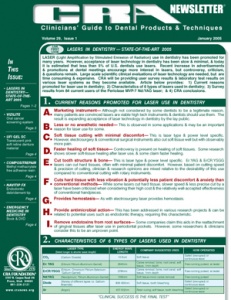CRA Newsletter January 2005, Volume 29 Issue 1 - 200501 - Dental Reports