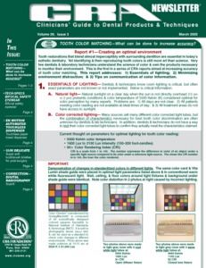 CRA Newsletter March 2005, Volume 29 Issue 3 - 200503 - Dental Reports