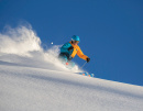 Skier in fresh powder