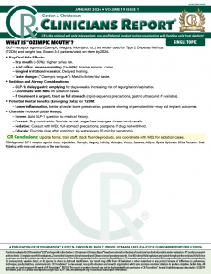 Clinicians Report: Ozempic Mouth ST 0126