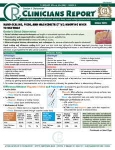 Clinicians Report Calculus Removal ST 0226
