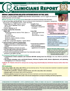 Clinicians Report MRONJ ST 0426