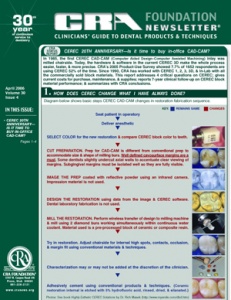 CRA Newsletter April 2006, Volume 30 Issue 4 - 200604 - Dental Reports