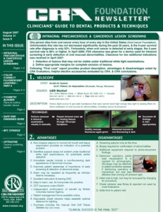 CRA Newsletter August 2007, Volume 31 Issue 8 - 200708 - Dental Reports