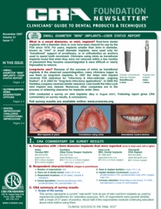 CRA Newsletter November 2007, Volume 31 Issue 11 - 200711 - Dental Reports