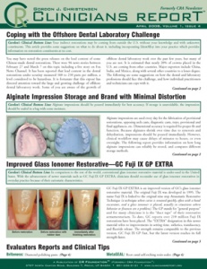 Clinicians Report April 2008, Volume 1 Issue 4 - 200804 - Dental Reports