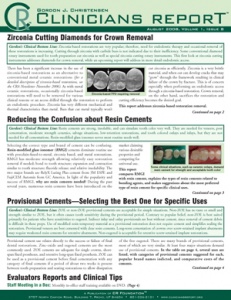 Clinicians Report August 2008, Volume 1 Issue 8 - 200808 - Dental Reports