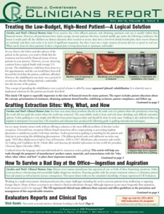 Clinicians Report May 2010, Volume 3 Issue 5 - 201005 - Dental Reports