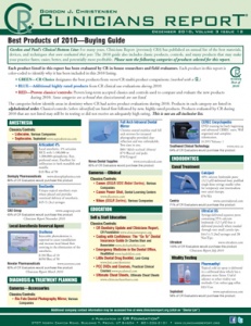 CR Buying Guide: Clinicians Report December 2010, Volume 3 Issue 12 - 201012 - Dental Reports