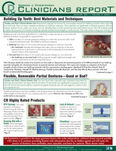 Clinicians Report January 2011, Volume 4 Issue 1 - 201101 - Dental Reports