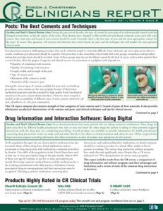 Clinicians Report August 2011, Volume 4 Issue 8 - 201108 - Dental Reports
