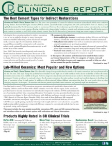Clinicians Report October 2011, Volume 4 Issue 10 - 201110 - Dental Reports