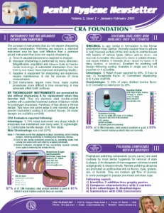 Dental Hygiene Newsletter January/February 2005, Volume 5 Issue 1 - h200501