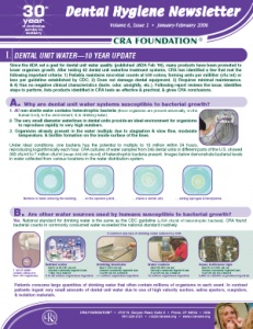 Dental Hygiene Newsletter January/February 2006, Volume 6 Issue 1 - h200602 - Hygiene Reports
