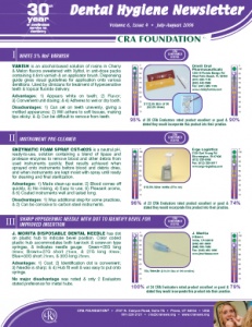 Dental Hygiene Newsletter July/August 2006, Volume 6 Issue 4 - h200608 - Hygiene Reports