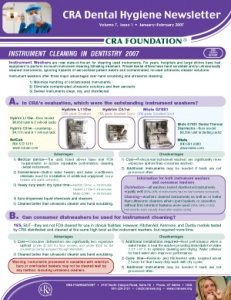 CRA Dental Hygiene Newsletter January/February 2007, Volume 7 Issue 1 - h200702 - Hygiene Reports
