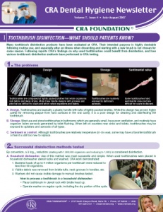 CRA Dental Hygiene Newsletter July/August 2007, Volume 7 Issue 4 - h200708 - Hygiene Reports