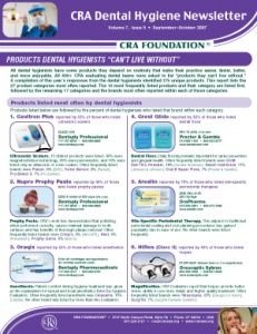 CRA Dental Hygiene Newsletter September/October 2007, Volume 7 Issue 5 - h200710 - Hygiene Reports