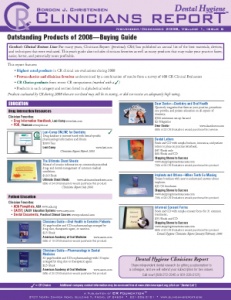 Buying Guide: Dental Hygiene Clinicians Report November/December 2008, Volume 1 Issue 6 - h200812 - Hygiene Reports