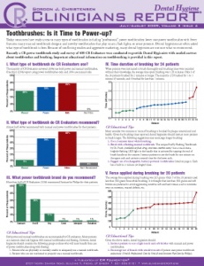 Dental Hygiene Clinicians Report July/August 2009, Volume 2 Issue 4 - h200908