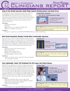 Dental Hygiene Clinicians Report September/October 2009, Volume 2 Issue 5 - h200910 - Hygiene Reports