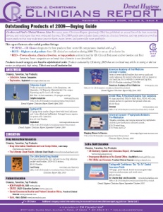 Buying Guide: Dental Hygiene Clinicians Report November/December 2009, Volume 2 Issue 6 - h200912 - Hygiene Reports