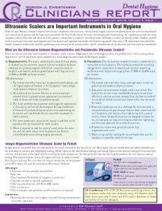 Dental Hygiene Clinicians Report January/February 2010, Volume 3 Issue 1 - h201002 - Hygiene Reports