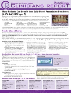 Dental Hygiene Clinicians Report May/June 2010, Volume 3 Issue 3 - h201006