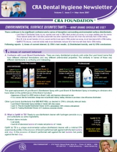 CRA Dental Hygiene Newsletter May/June 2007, Volume 7 Issue 3 - h200706 - Hygiene Reports