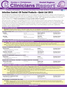 Dental Hygiene Clinicians Report January/February 2013, Volume 6 Issue 1 - h201302 - Hygiene Reports