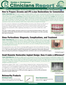 Clinicians Report April 2013, Volume 6 Issue 4 - 201304 - Dental Reports