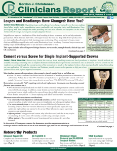 Clinicians Report June 2013, Volume 6 Issue 6 - 201306 - Dental Reports