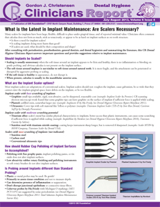 Dental Hygiene Clinicians Report July/August 2013, Volume 6 Issue 4 - h201308 - Hygiene Reports