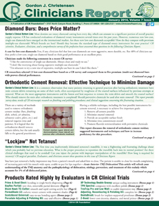 Clinicians Report January 2014, Volume 7 Issue 1 - 201401 - Dental Reports