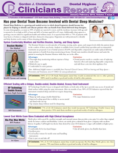 Dental Hygiene Clinicians Report January/February 2014 Volume 7 Issue 1 - h201402