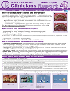 Dental Hygiene Clinicians Report May/June 2014 Volume 7 Issue 3 - h201406 - Hygiene Reports