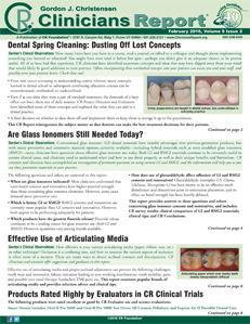 Clinicians Report February 2016