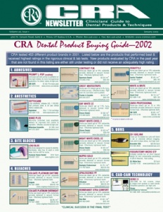Buying Guide: CRA Newsletter January 2002, Volume 26 Issue 1 - 200201