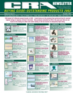 Buying Guide: CRA Newsletter December 2002, Volume 26 Issue 12 - 200212 - Dental Reports