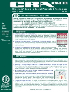 CRA Newsletter May 2003, Volume 27 Issue 5 - 200305 - Dental Reports